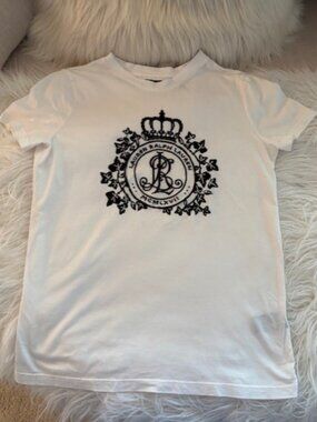 RALPH LAUREN BEADED LOGO TEE